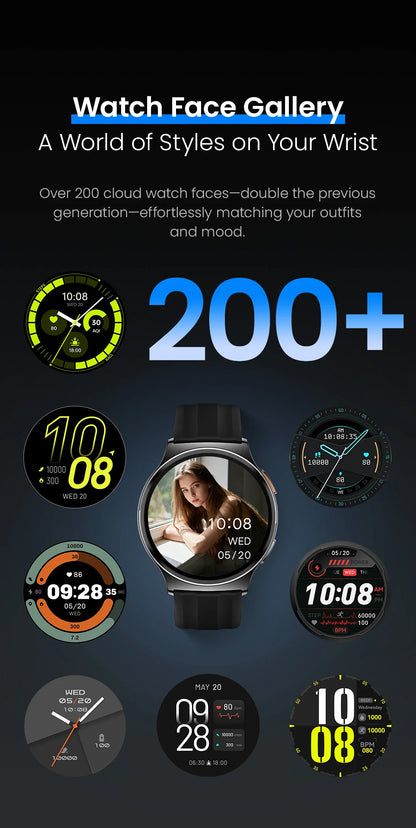 HAYLOU Solar Lite 2 Smartwatch 1.43'' AMOLED Display 24h Health Monitoring 150+ Sports Modes Voice Calling Smart Watch 1ATM