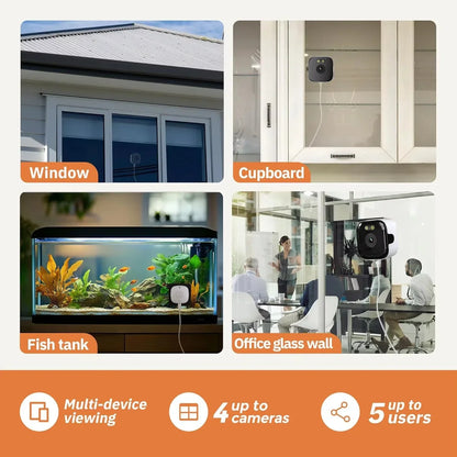 2.4/5GHz WiFi Window Camera 3MP Full Color Night Vision Indoor Security Mini Camera Replaces Outdoor Through Glass Window 2026