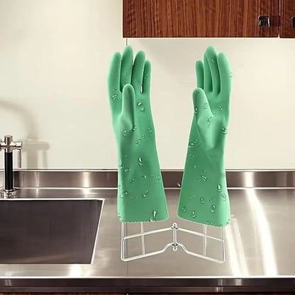 Kitchen Glove Holder, Foldable Kitchen Vertical Glove Support Multi-Purpose Glove Drain Rack Storage And Drying Both Handled
