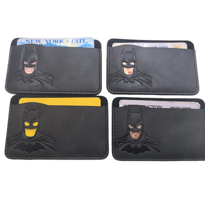 1 Leather Super Anime ID Card Holder Personalized Superhero Mask Card Case Gift
