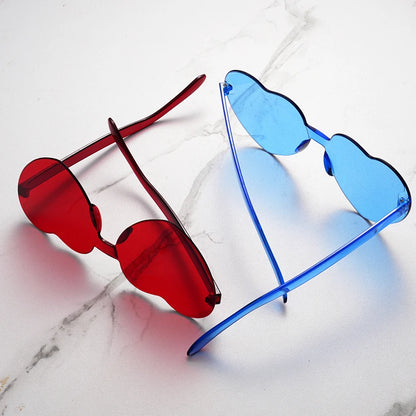 Clearance_Free shipping 2023 Candy color heart shape ocean personality Frameless Children's Sunglasses Fashion Candy Love Sungla