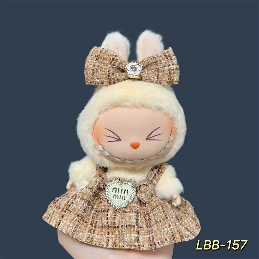 17cm Fashion Doll labubu Clothing Accessories Set Suitable for Boys Cute Plush  Doll Clothes Suitable for Fashion