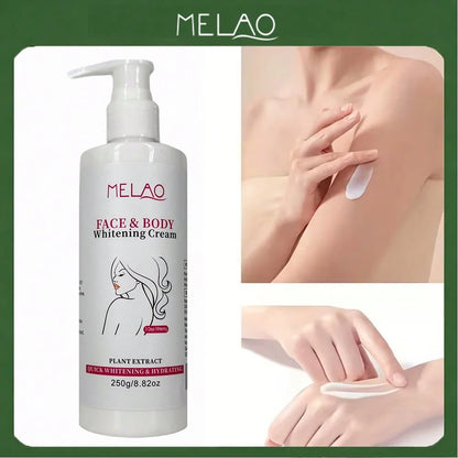 MELAO Face & Body Whitening Cream, Plant Extract Hydrating Brightening Lotion, Fade Dark Spots & Even Skin Tone for & Full Body