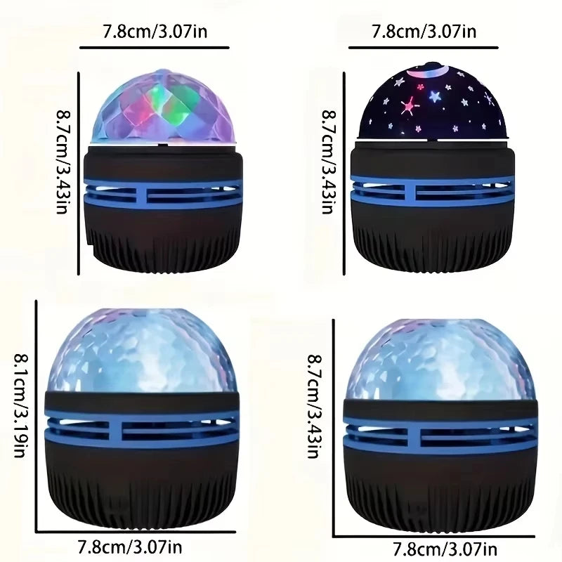 Galaxy Star Projector Night Light 7-Color Water Ripple and Aurora | ৭-রঙের গ্যালাক্সি স্টার প্রজেক্টর নাইট লাইট
