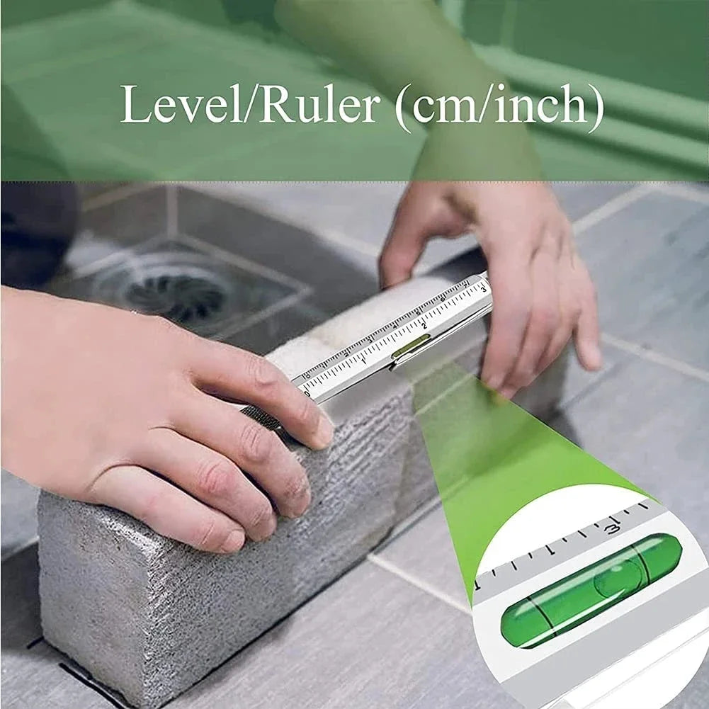 Multifunction 7 In 1 Pen With Stylus Touch Screen Screwdriver And Level Tool