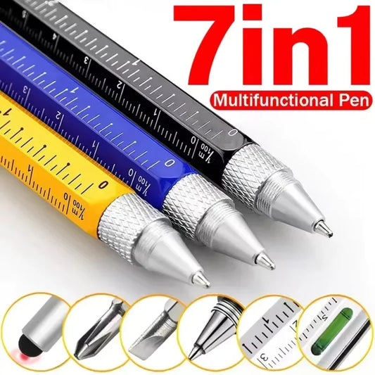 Multifunction 7 In 1 Pen With Stylus Touch Screen Screwdriver And Level Tool