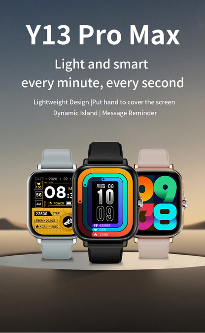 LAXASFIT 2025 New Smart Watch for Men Women Gift Full Touch Screen Sports Fitness Watch Bluetooth Call Digital Smartwatch
