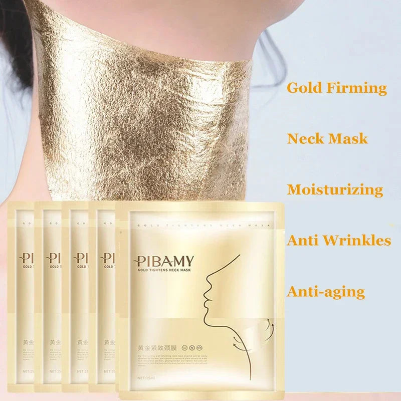 Gold Firming Neck Mask Moisturizing Nourishing Brightening Hydrating Neck skincare Masks Beauty Necks Skin Care Products