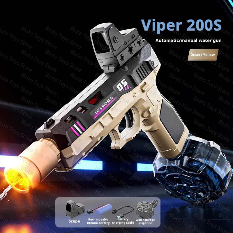 Electric Water Guns For Adults Powerful Squirt Automatic Water Suction Water Blasters Summer Outdoor Beach Toy For Boys Kid Gift