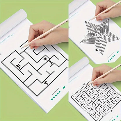 32-Page Children's Maze Game Book for Student Concentration Training, Intelligence Development, Early Education Toys, and Children