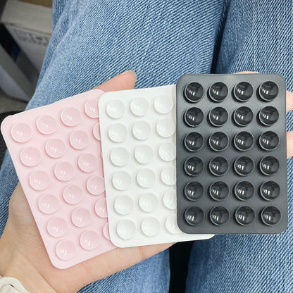 3M Adhesive Backing Candy Color Silicone Suction Phone Case Mount Non Slip Suction Cup Phone Stand Holder For Selfies and Videos