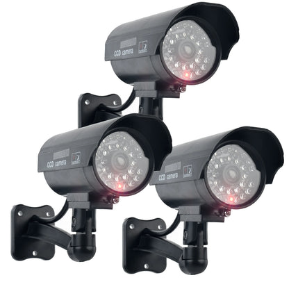 ALARMEST Fake Camera Dummy Waterproof Security CCTV Surveillance Camera With Flashing Red Led Light Outdoor Indoor