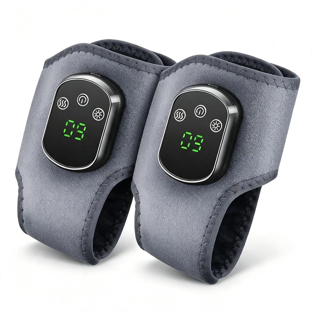 Red Light Ankle Brace 5 Heat Levels 3 Vibration Modes 40 LEDs Infrared Warmth Wrap 1800mAh Rechargeable Ankle Recovery Care