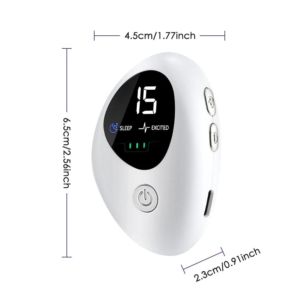 New Microcurrent Sleep Aid Device EMS Sleep Aid Machine Sleep Instrument for Insomnia Stress Anxiety Relief Palm Pulse Massager