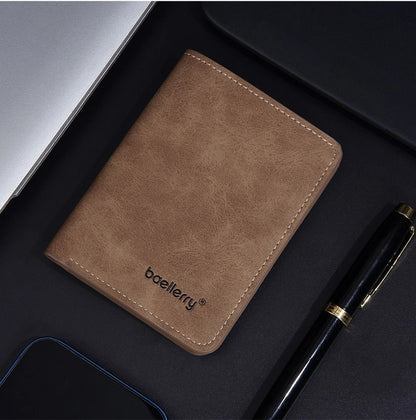 Baellerry Wallet for Men PU Leather Front Pocket Minimalist Money Clip Travel Essentials