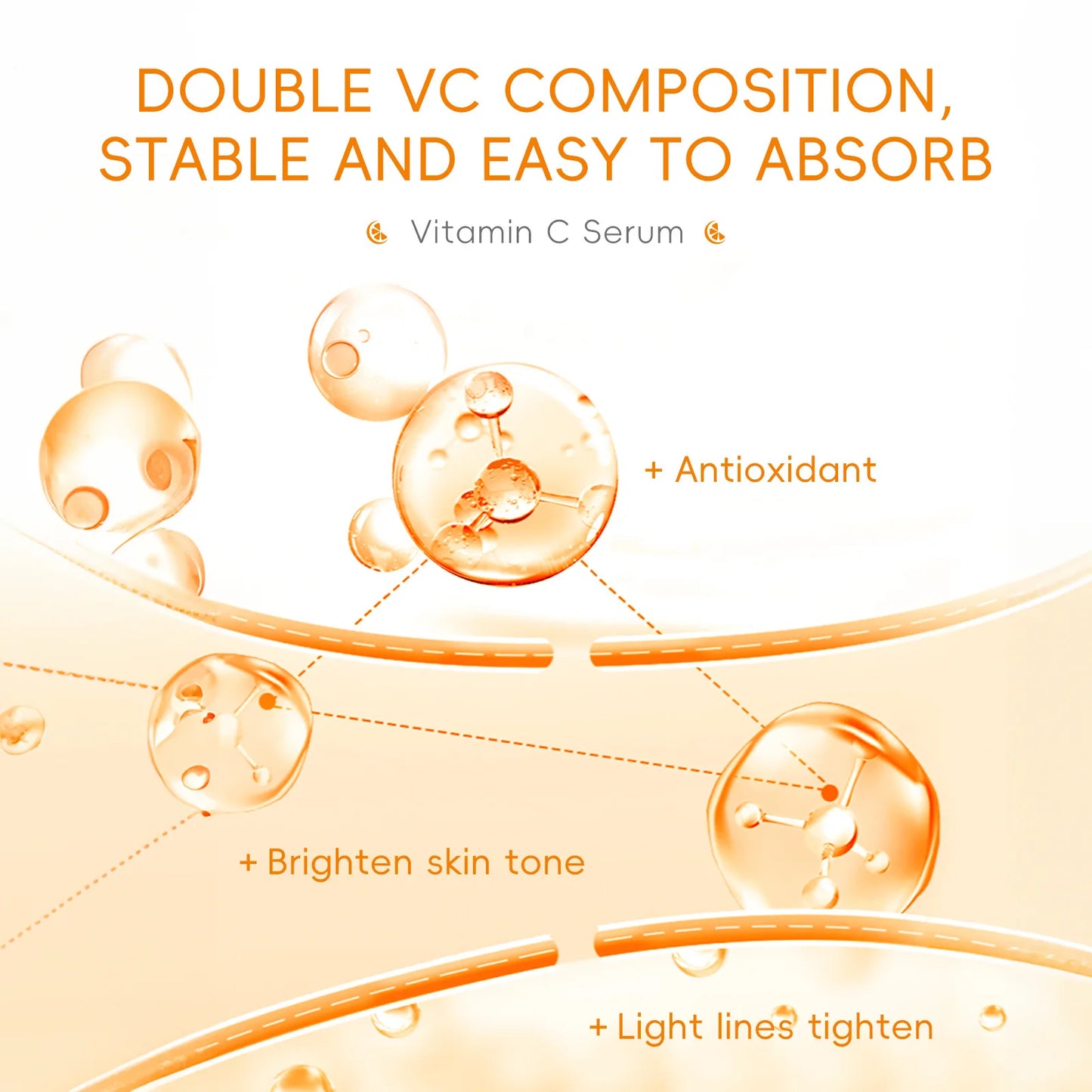 LAIKOU Vitamin C Facial Serum Essence Hydrating and Moisturizing VC Face Essence Skin Care