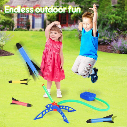 Outdoor rocket foot pump, outdoor inflatable flying rocket suit, jumping air-powered rocket launcher, gift
