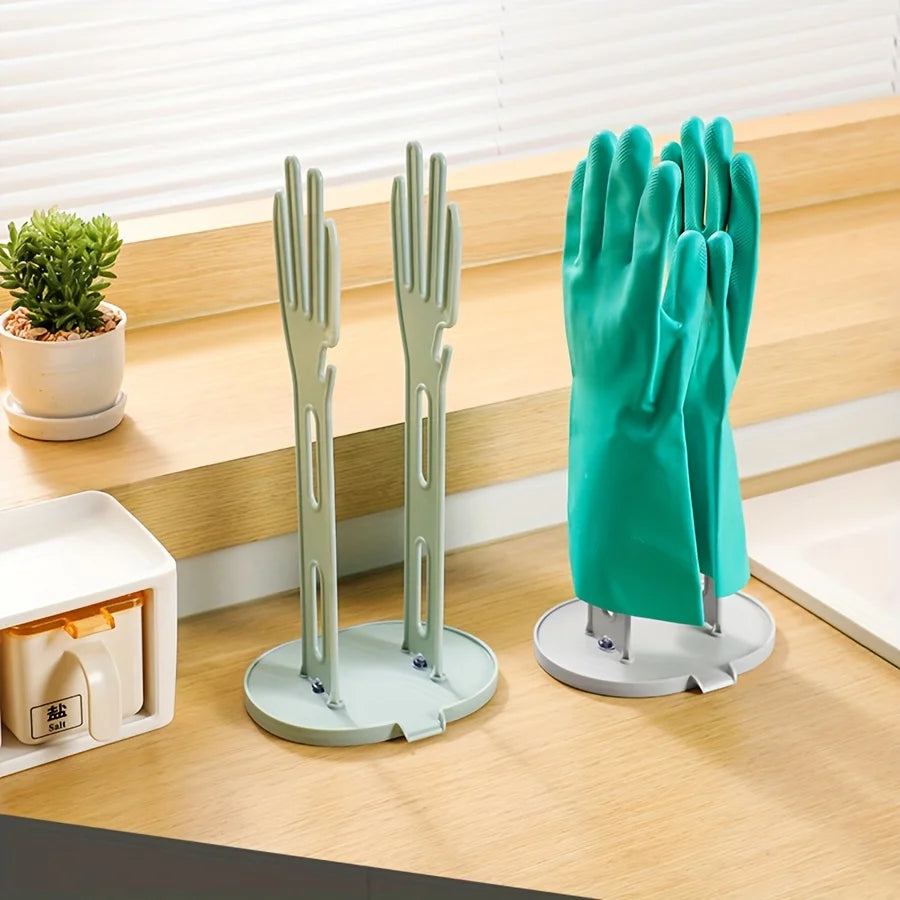 Kitchen Glove Stand Holder Drying Draining Organizer For Rubber Towels And Cleaning Cloths Home Kitchen Bathroom Storage Rack
