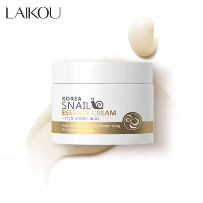 LAIKOU Snail Face Cream Hyaluronic Acid Moisturizing Cream Smoothing & Nourishing Serum Day Cream for Face Skin Care Products