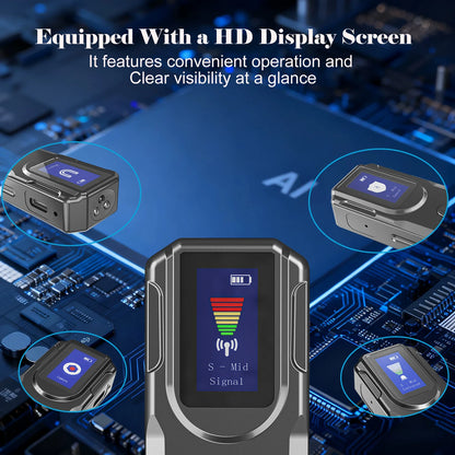 AI-Powered Portable RF Signal Scanner Hidden Camera Detector With HD Display Anti-Spy Device for Hotel And Travel Safety