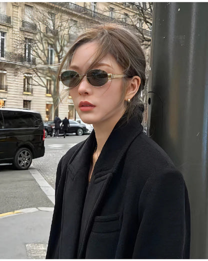 New Sunglasses For Women And Men Sun Glasses Alloy Oval Eyewear