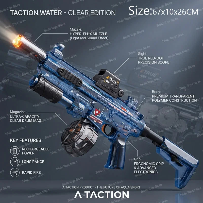 Electric Water Guns For Adults Powerful Squirt Automatic Water Suction Water Blasters Summer Outdoor Beach Toy For Boys Kid Gift