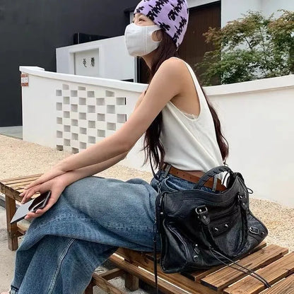 Y2K PU Leather Shoulder & Crossbody Bag