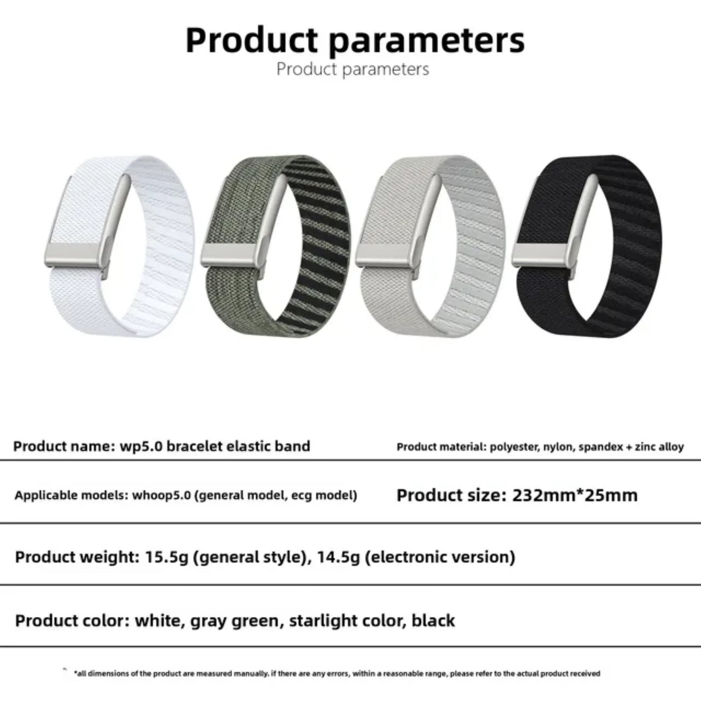 Whoop 5.0 bracelets de montre boucle bandes souples compatibles avec WHOOP ONE bracelet Fitness Tracker Whoop Life ECG sangles