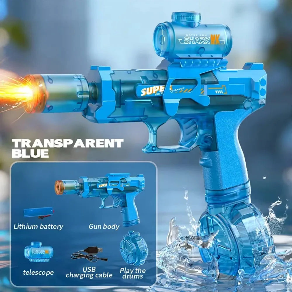 Electric Water Guns For Adults Powerful Squirt Automatic Water Suction Water Blasters Summer Outdoor Beach Toy For Boys Kid Gift