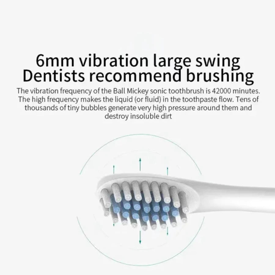 Electric Ultrasonic Toothbrush Six Speed Mode Home Soft Hair USB Charging Waterproof Adult Tooth Cleaner Automatic Couple Set