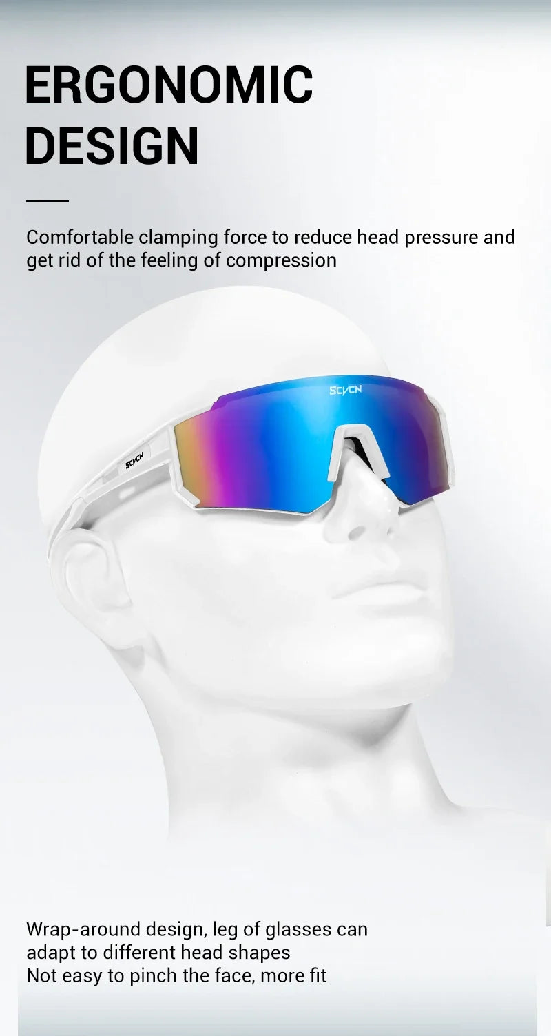 SCVCN New Outdoor Cycling Sunglasses Men Women MTB Driving Bike Glasses Sports Climbing Protective Glasses Bicycle UV400 Goggles