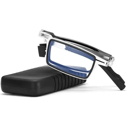 Steel Metal Folding Reading Glasses Hd Anti-blue Light Portable Fashionable Men's And Women's Reading Glasses Set
