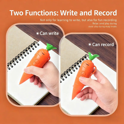Multi Function Pen Carrot Funny Voice Recorder Pen Write Graffiti Cute Ballpoint Pen 2 in 1 Sound Recorder Gift For Student