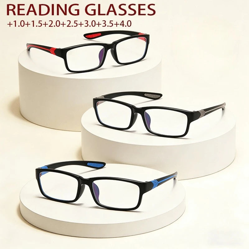 3PCS New Reading Glasses Style High Quality TR90 Ultra Light Material Men's Women's Light Presbyopia Eyewear