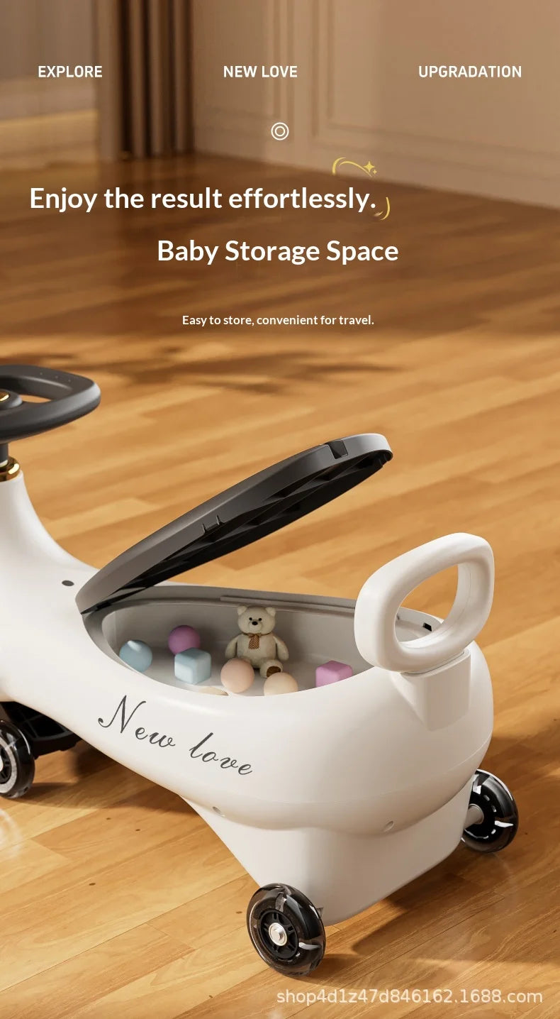 Children's Twisting Car Anti-Tip Swinging Silent Sliding Board Suitable For Boys And Girls Aged 1-8 Adults Can Sit On It