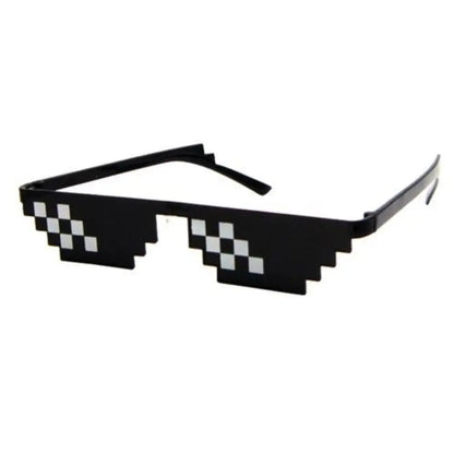 2Pcs Mosaic Sunglasses Cool Party Vintage Shades Eyewear For Men Pixelated Sunglasses Funny Women Glasses