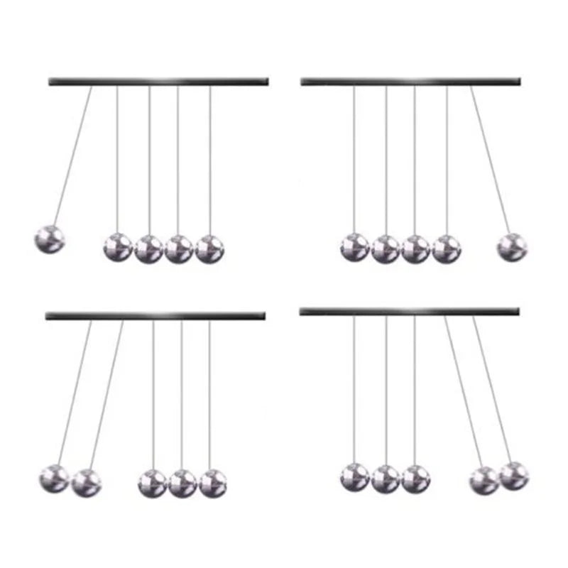 Physical Science Toy Newton Balance Pendulum Ball Collision Energy Conservation Law Ball Office Desktop Decoration Holiday Gift