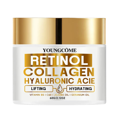 Retinol Face Cream Firming & Smoothing Moisturiser with Collagen & Hyaluronic Acid, Renewing Day Night Cream for Women & Men