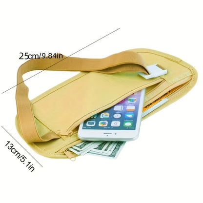 Anti Theft Invisible Travel Waist Bag, Men Women Passport Money Bag Belt Invisible Security Wallet, Gift Travel Bag, Chest Bag