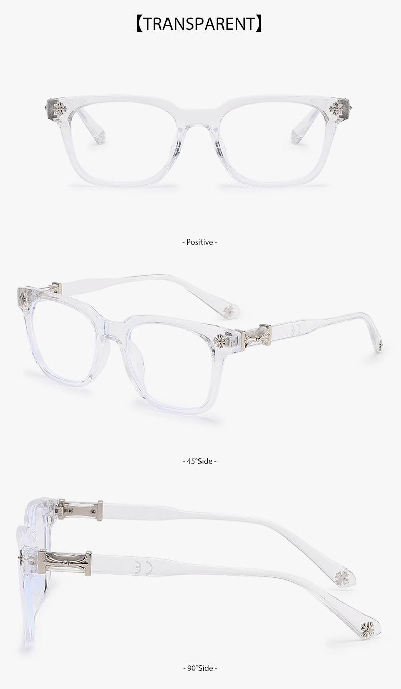 Classic 3Pcs Square Anti Blue Light Glasses For Men And Women Black & Transparent Frame Unisex Computer Wearing Women Glasses