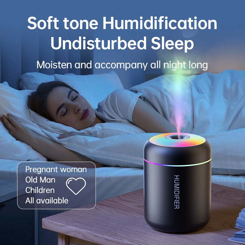 Compact USB Aroma Diffuser With Cool Mist And Soft Light For Bedroom Decor