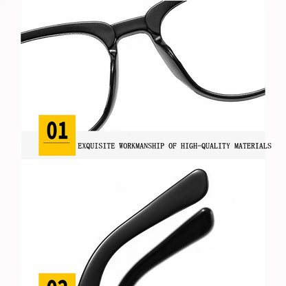 Anti-Blue Light Glasses Ladies Flat Mirror Blu-ray Computer Goggles Retro Glasses Frame Women's Square Frame