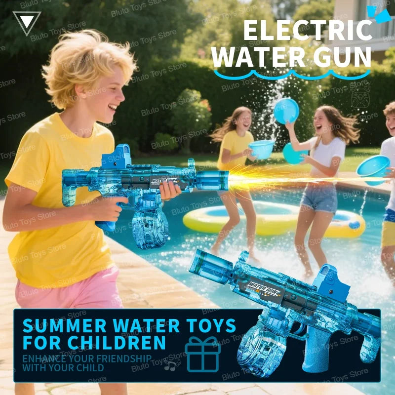 Electric Water Guns For Adults Powerful Squirt Automatic Water Suction Water Blasters Summer Outdoor Beach Toy For Boys Kid Gift
