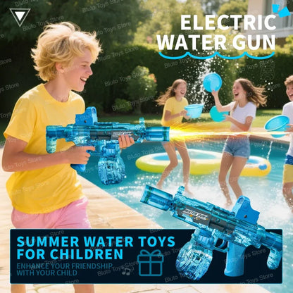 Electric Water Guns For Adults Powerful Squirt Automatic Water Suction Water Blasters Summer Outdoor Beach Toy For Boys Kid Gift