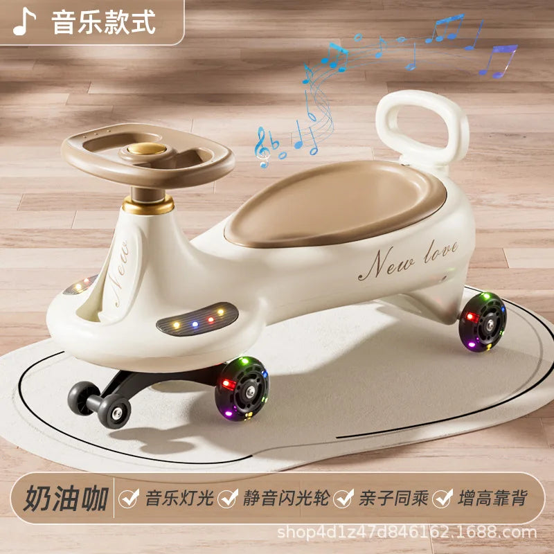 Children's Twisting Car Anti-Tip Swinging Silent Sliding Board Suitable For Boys And Girls Aged 1-8 Adults Can Sit On It