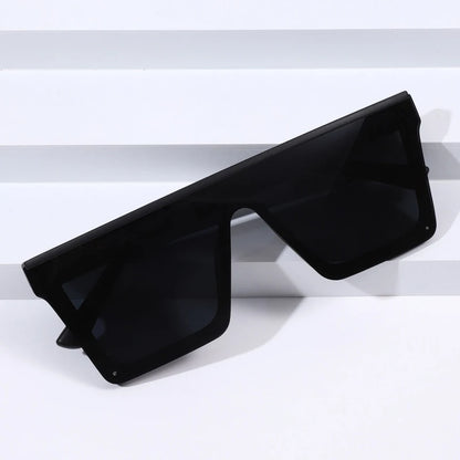 European and American Trendy Large Frame One-piece Sunglasses 2024 New Men and Women Street Photography Driving Sunglasses Retro