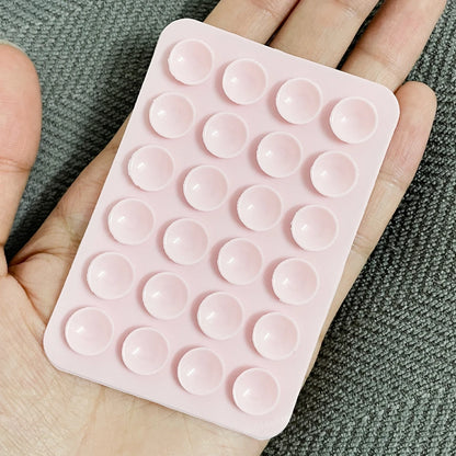 3M Adhesive Backing Candy Color Silicone Suction Phone Case Mount Non Slip Suction Cup Phone Stand Holder For Selfies and Videos