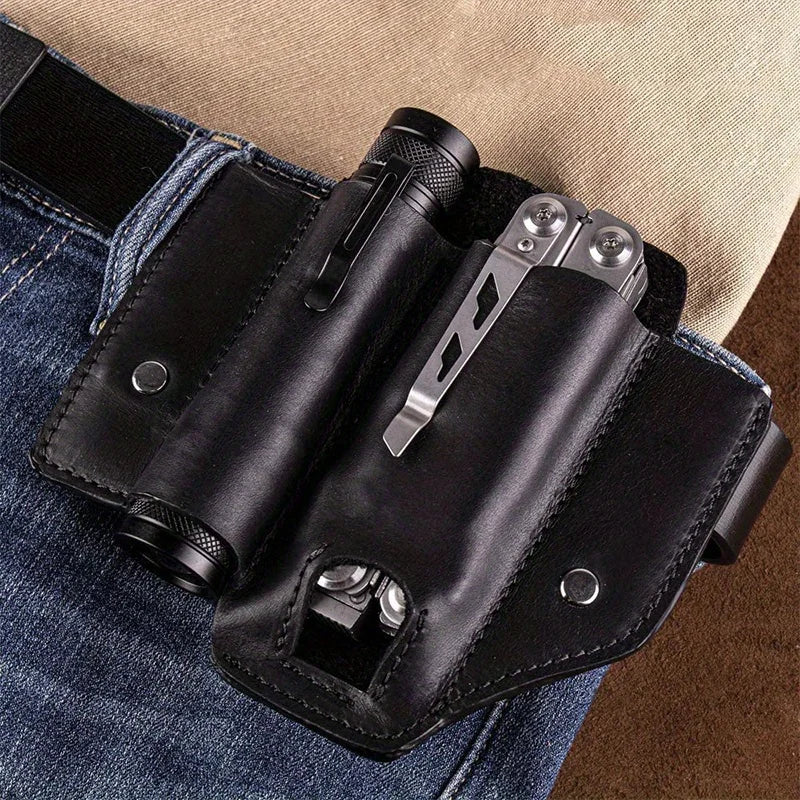 Multi-Tool Leather Waist Bag