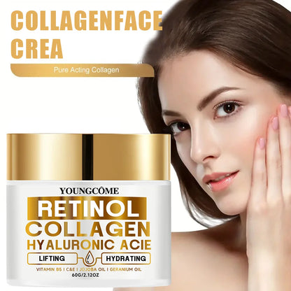 Retinol Face Cream Firming & Smoothing Moisturiser with Collagen & Hyaluronic Acid, Renewing Day Night Cream for Women & Men