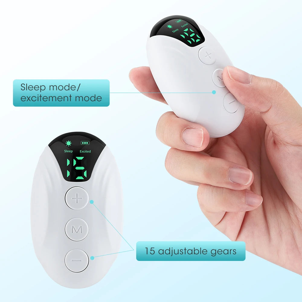 New Microcurrent Sleep Aid Device EMS Sleep Aid Machine Sleep Instrument for Insomnia Stress Anxiety Relief Palm Pulse Massager
